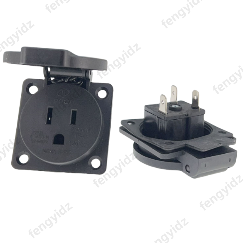 Outdoor Power Usa - Black 125V 15A 20A IP44 CE