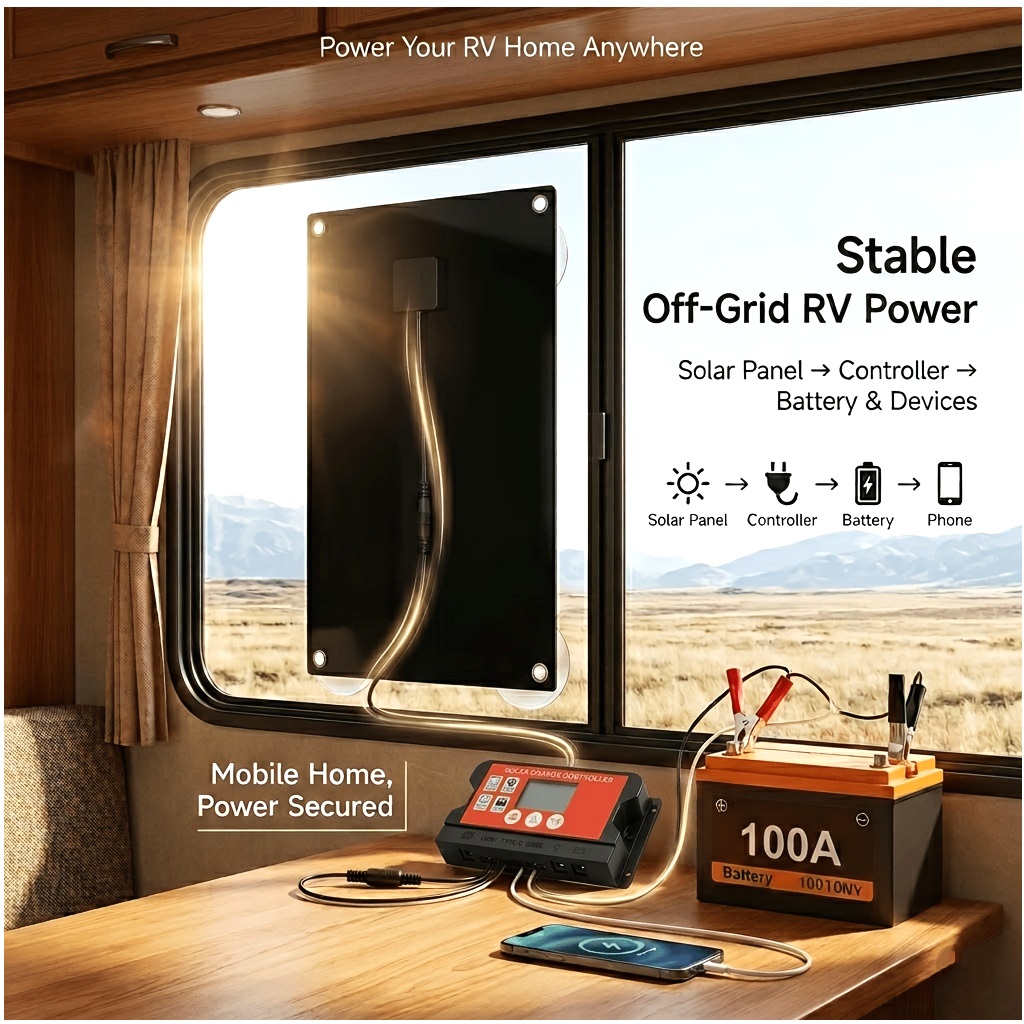 Outdoor Power Kit - 18V Solar Power Kit for Yacht,