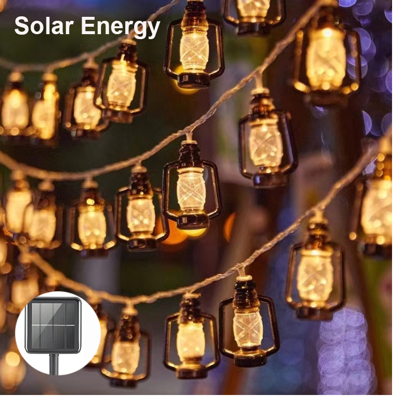 Outdoor Power Post - 5M/6.5M/7.5M Solar Camping Lantern String Lights