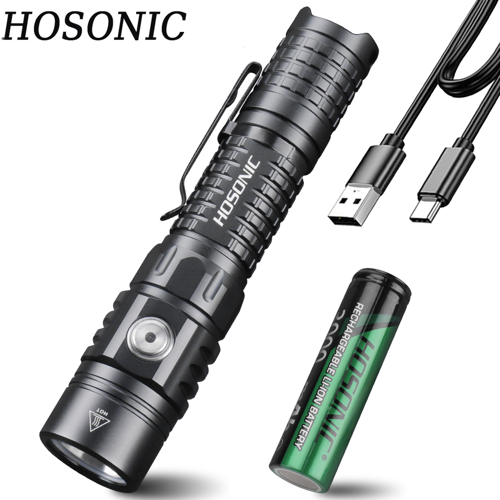 Outdoor Power Usb - HOSONIC EC16 EDC Flashlight 1750LM Ultra