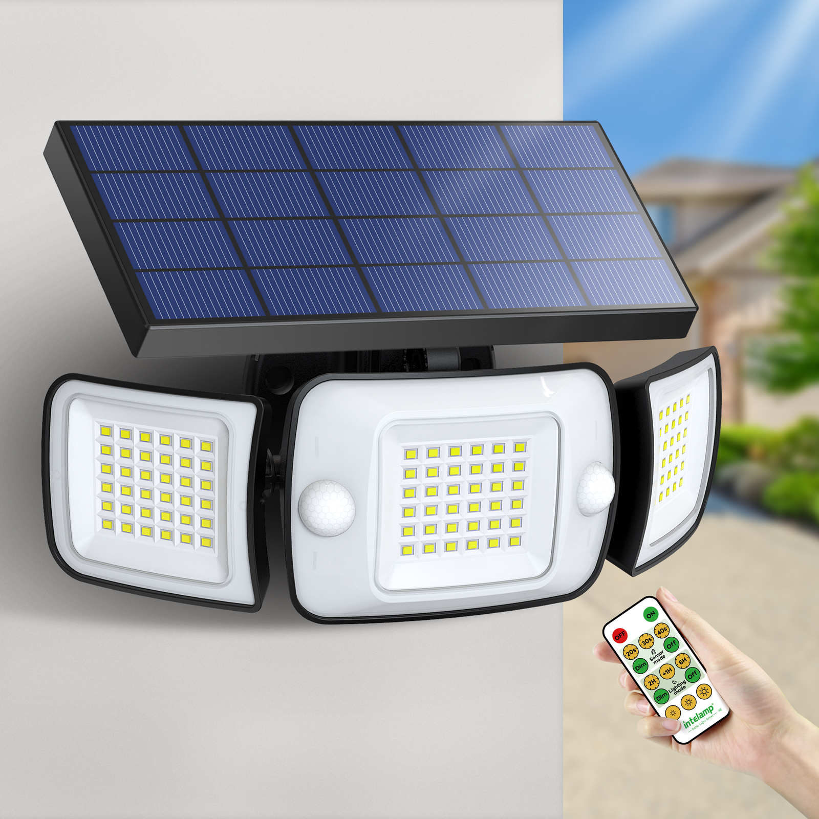 Outdoor Power Post - intelamp 6000mah Outdoor Solar Light Two