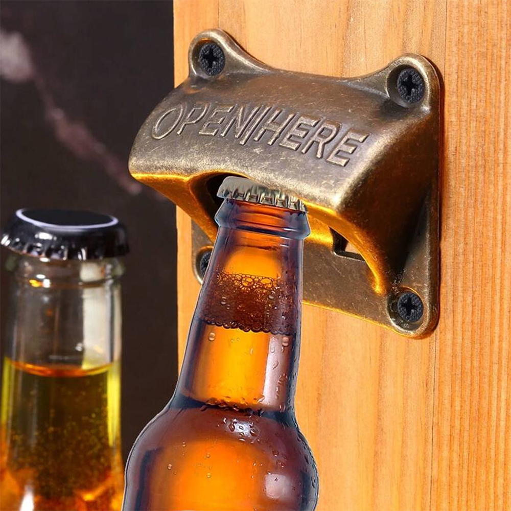 Outdoor Power Bar - Metal Beer Bottle Opener Wall Mounted
