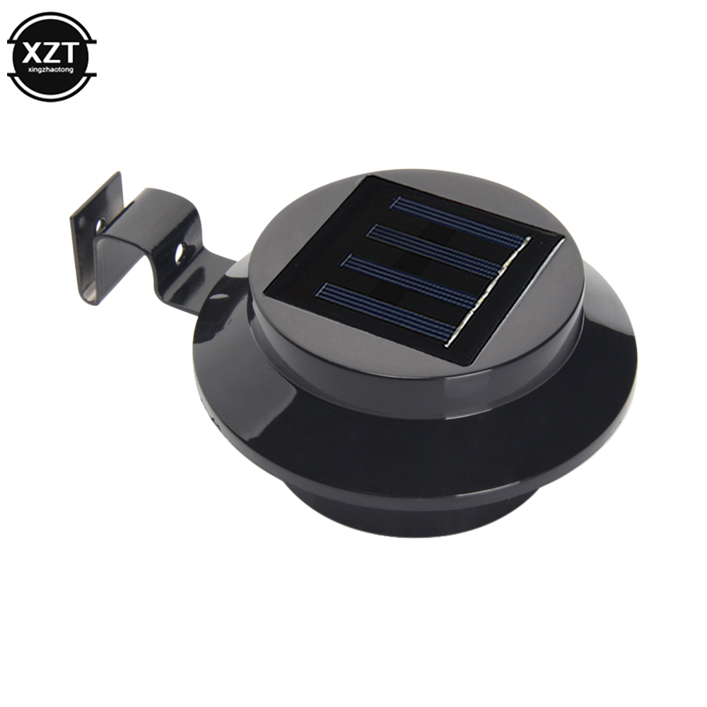 Outdoor Power Post - 3 LED Solar Spot Garden Round