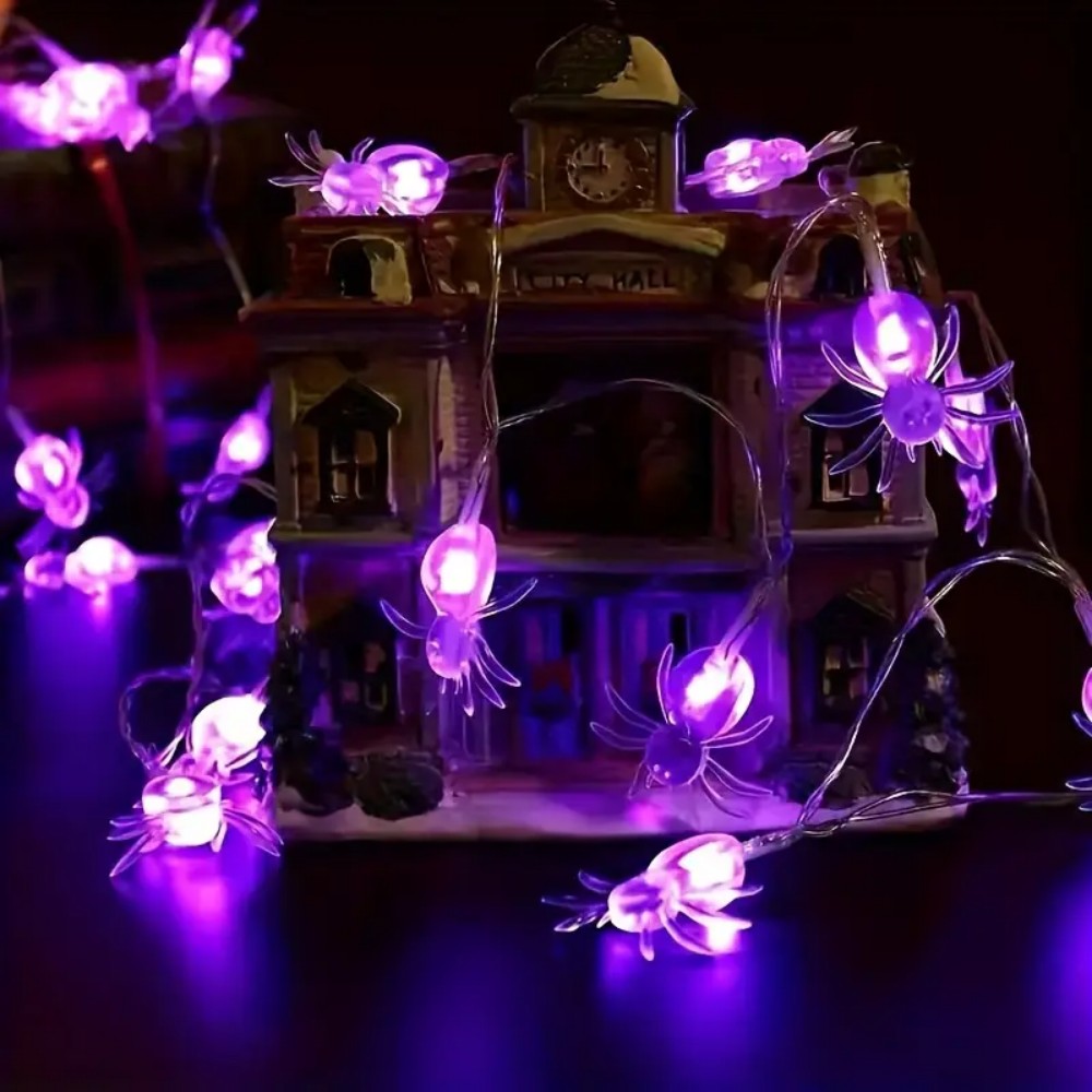 Halloween Purple Spider LED St - đánh giá và giá Outdoor Power House