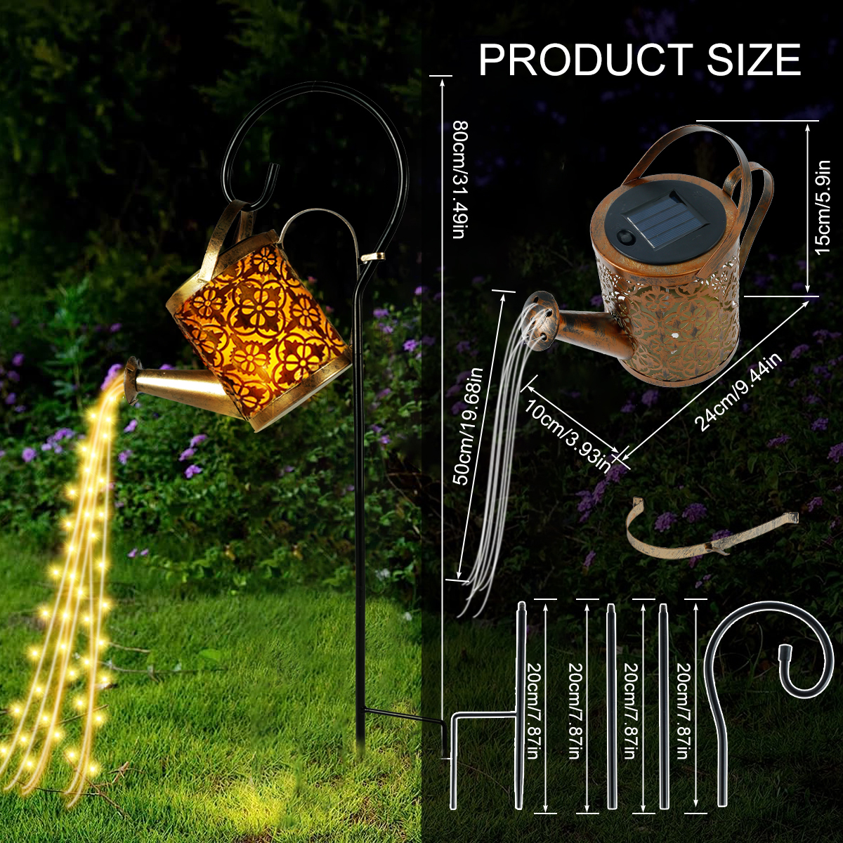 Solar Lanterns Watering CanOut - đánh giá và giá Outdoor Power Post