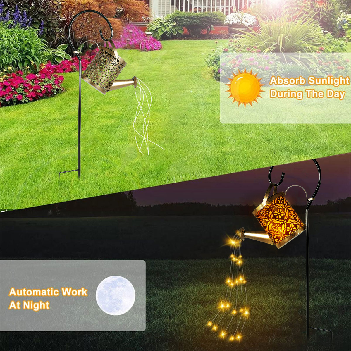 Solar Lanterns Watering CanOut - đánh giá và giá Outdoor Power Post