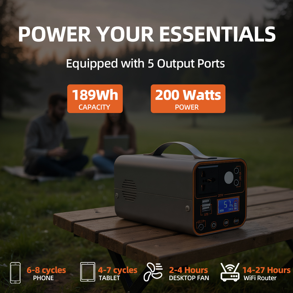200W Portable Power Station 22 - đánh giá và giá Outdoor Power Kit