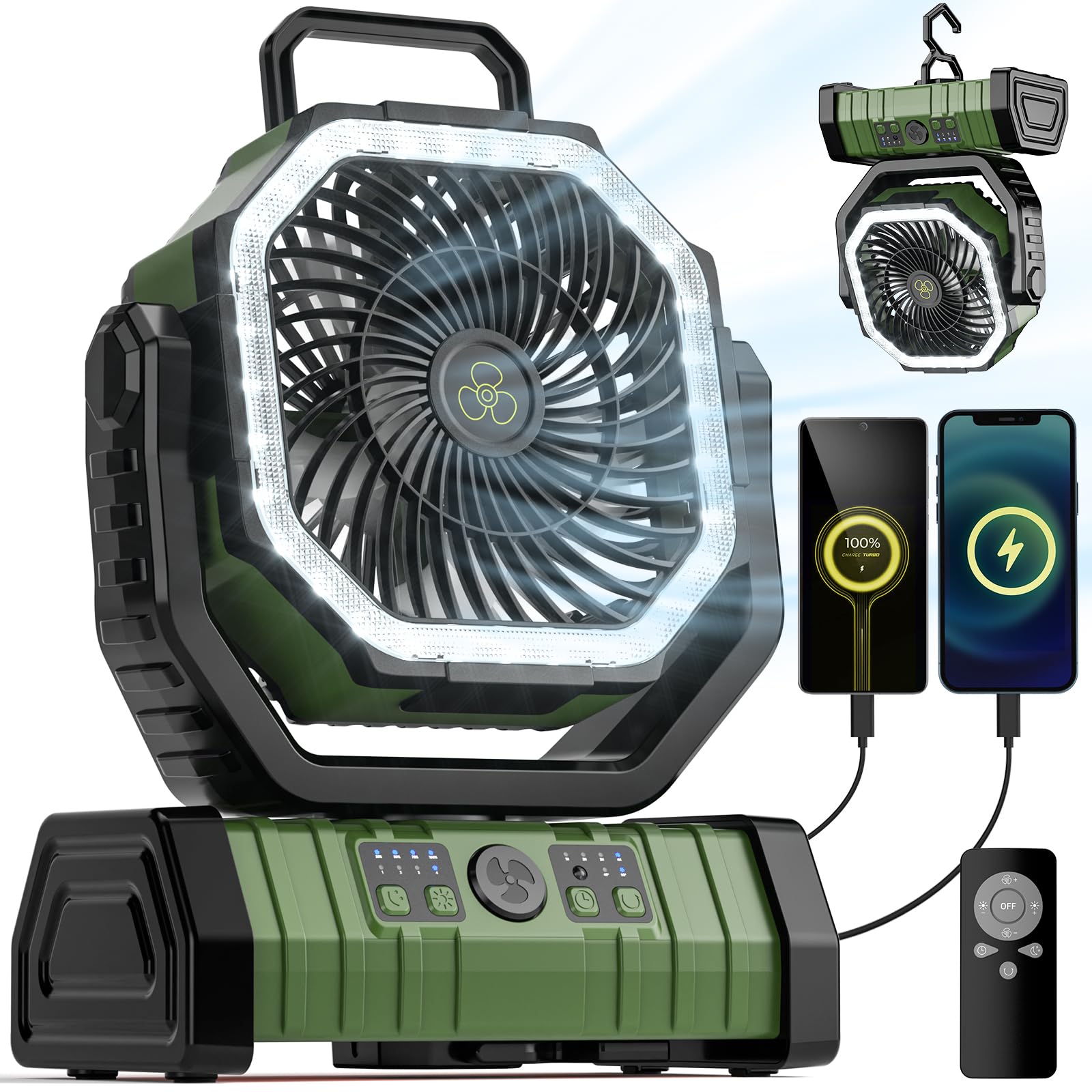 Camping Fan 20000mAh Battery P - đánh giá và giá Outdoor Power Usa