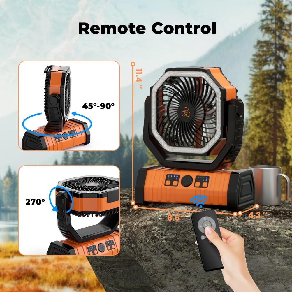 Camping Fan 20000mAh Battery P - đánh giá và giá Outdoor Power Usa