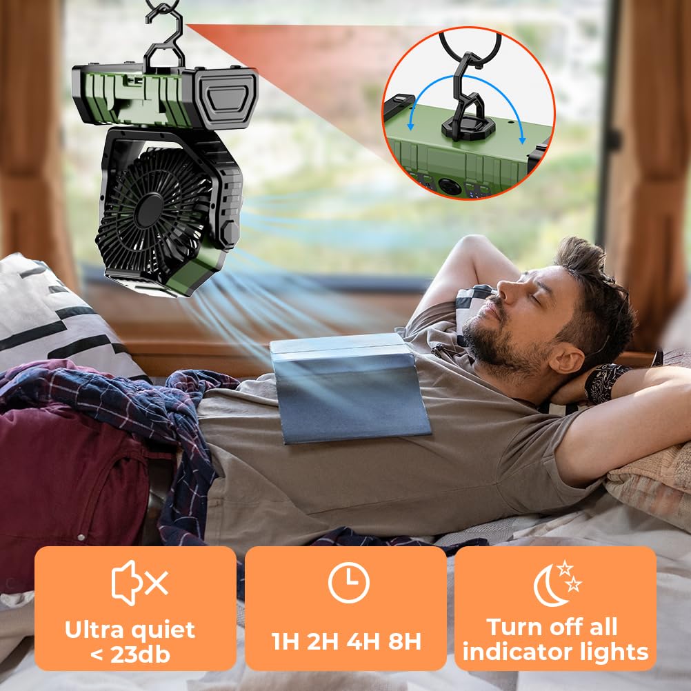 Camping Fan 20000mAh Battery P - đánh giá và giá Outdoor Power Usa