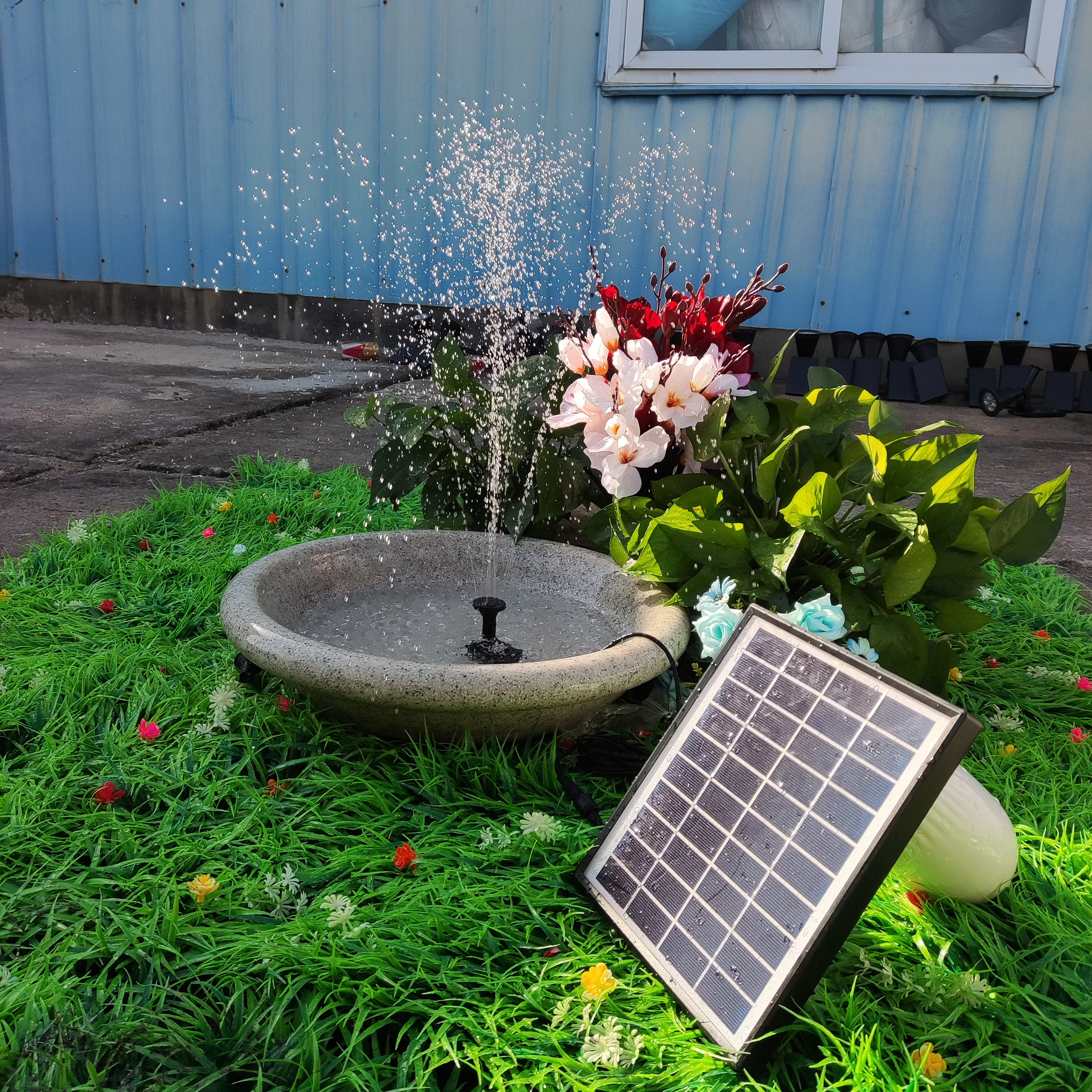 Solar Fountain, Solar Powered  - đánh giá và giá Outdoor Power Kit