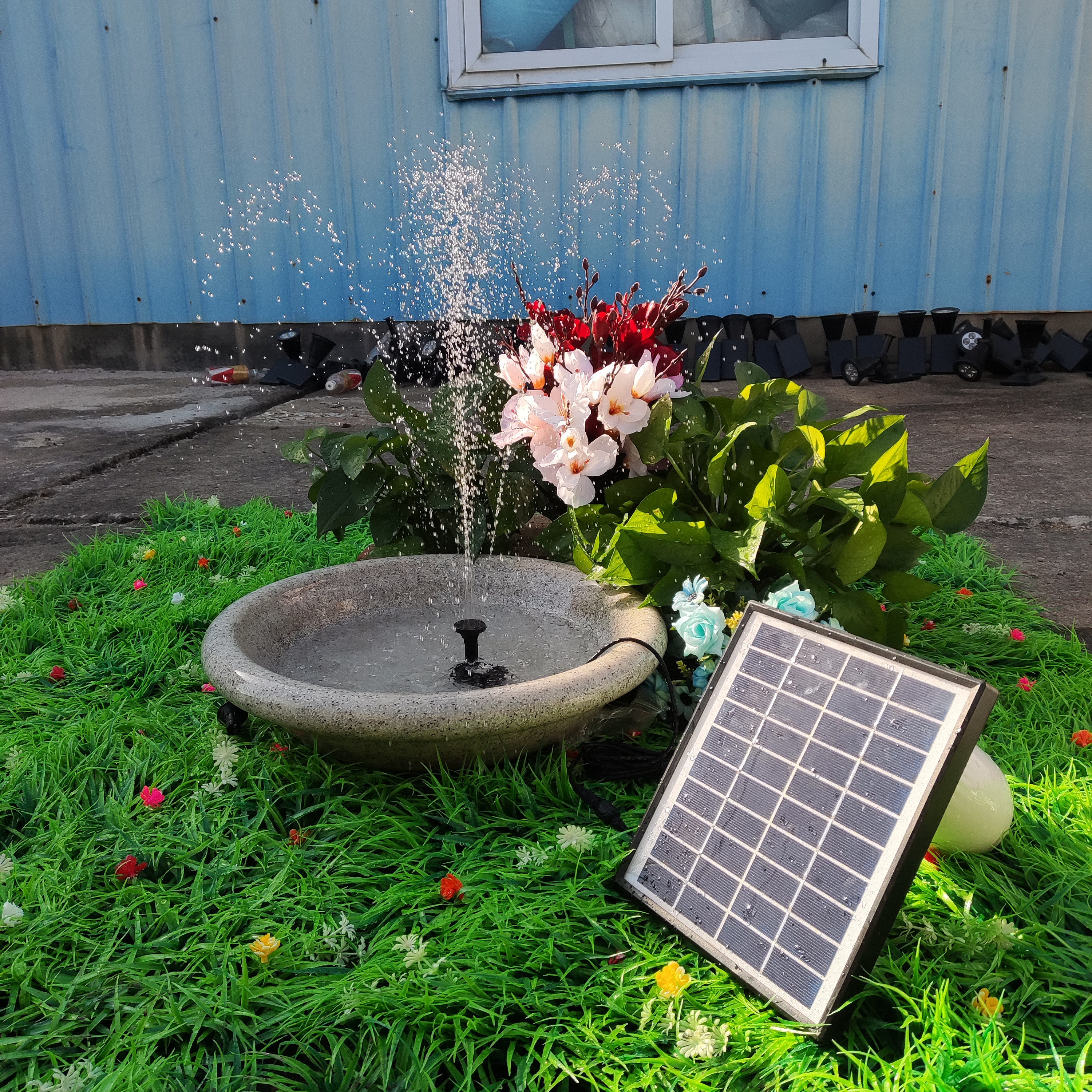 Solar Fountain, Solar Powered  - đánh giá và giá Outdoor Power Kit