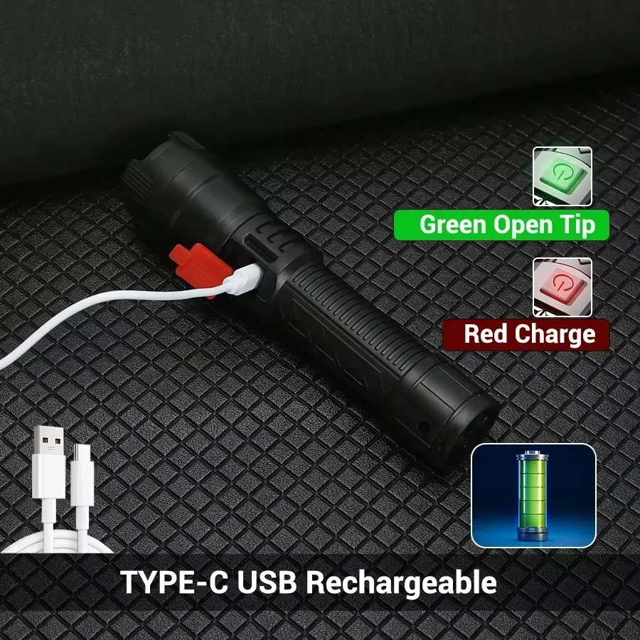 Tactical LED Flashlight 2000LM - đánh giá và giá Outdoor Power Usb