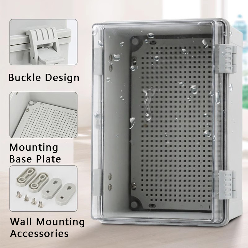 IP66 Waterproof Gray/Transpare - đánh giá và giá Outdoor Power Junction Box
