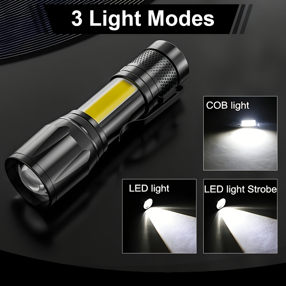 Mini LED Flashlight COB+XPE Po - đánh giá và giá Outdoor Power Usb