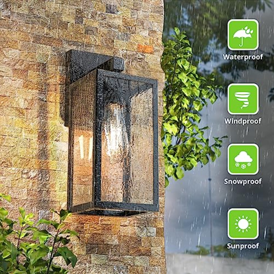 2-Pack Outdoor Wall Sconce Wat - đánh giá và giá Outdoor Power House