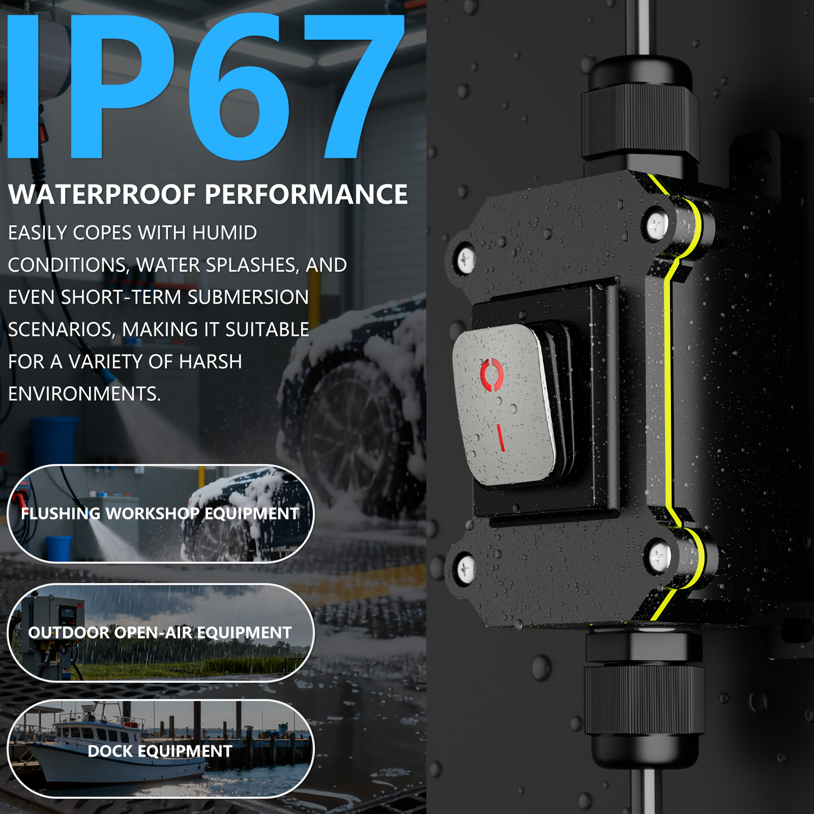 FILN 30A Waterproof Rocker Swi - đánh giá và giá Outdoor Power Bar