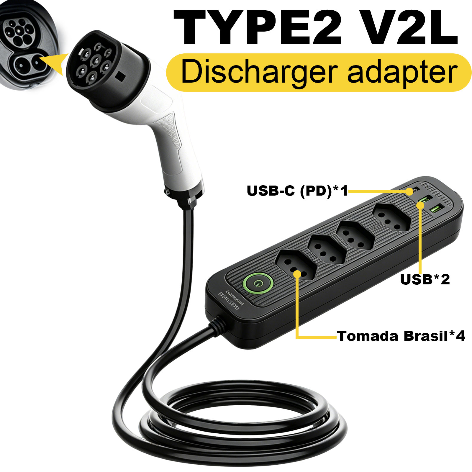 Type2 V2L Discharge Adapter 16 - đánh giá và giá Outdoor Power Usa