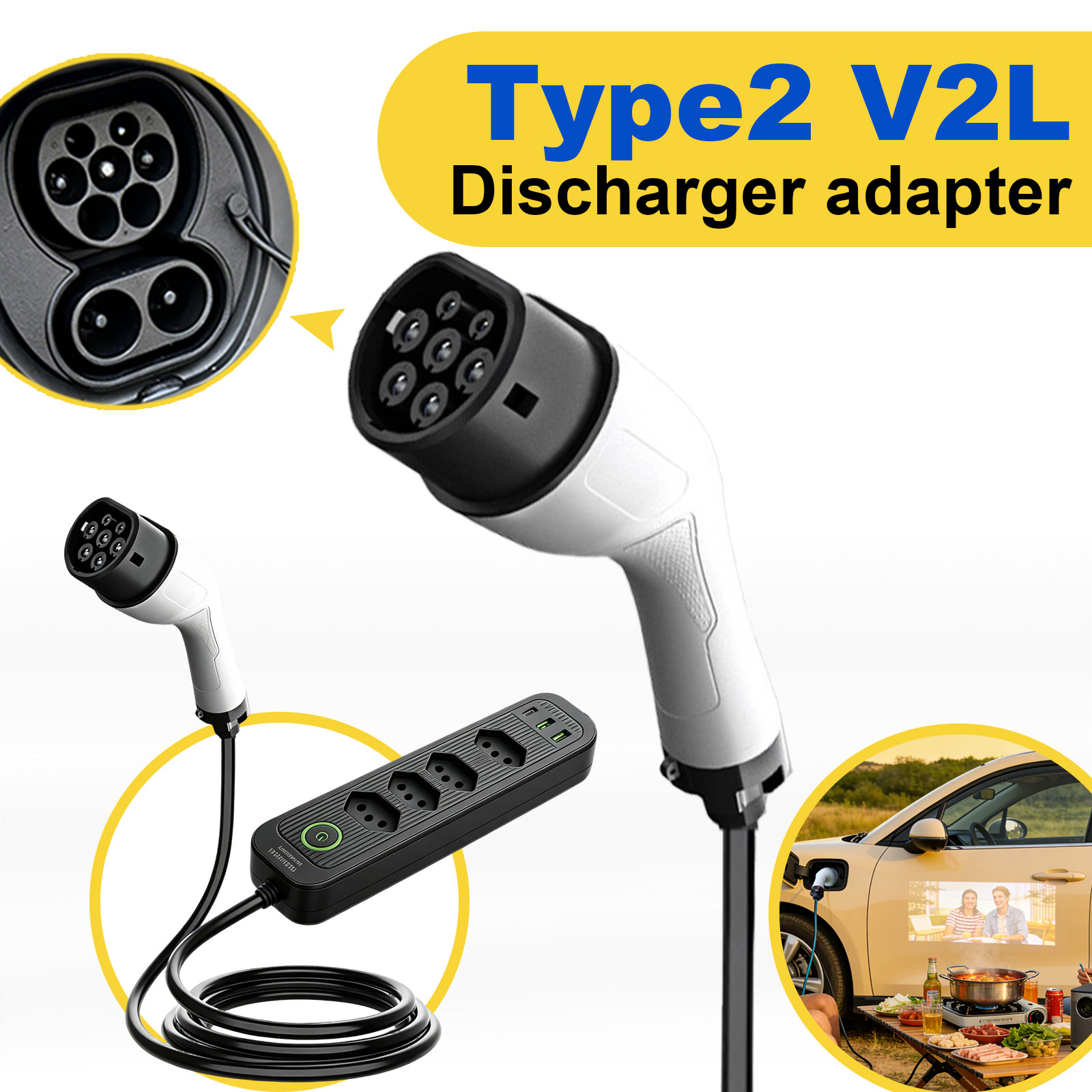 Type2 V2L Discharge Adapter 16 - đánh giá và giá Outdoor Power Usa
