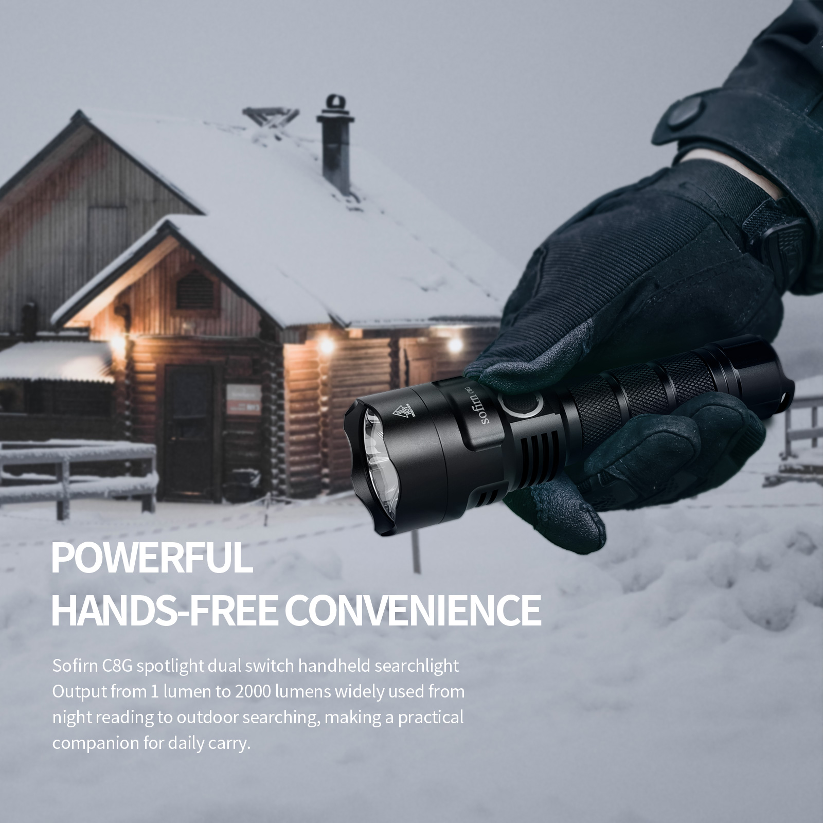SOFIRN C8G Powerful LED Flashl - đánh giá và giá Outdoor Power Group