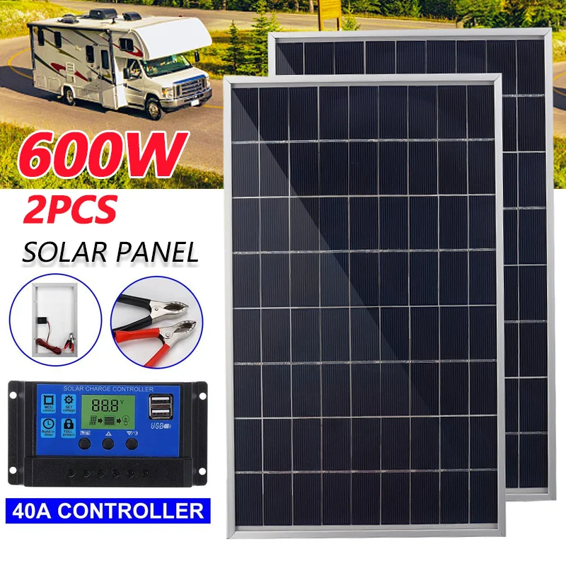 600W 12V Complete Solar Panel  - đánh giá và giá Outdoor Power Kit