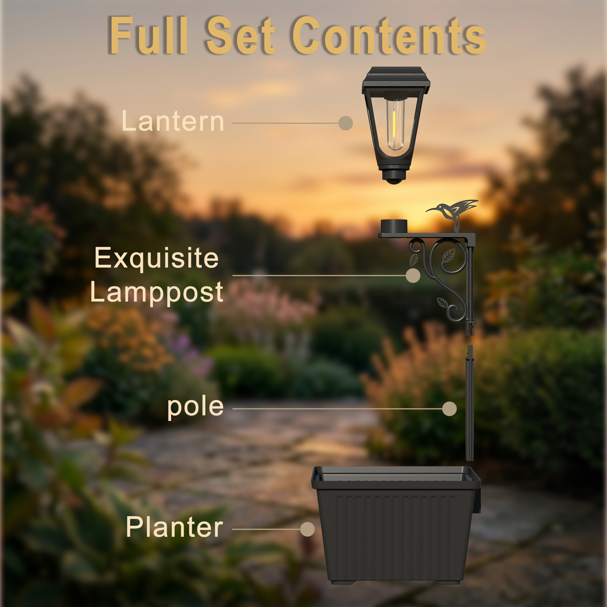 Solar-Powered Lamp Post with B - đánh giá và giá Outdoor Power Post