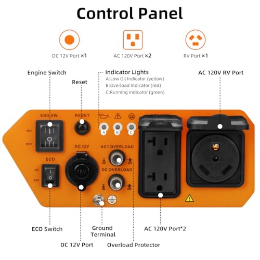 5000W Inverter Generator Gas P - đánh giá và giá Portable Generator Inverter