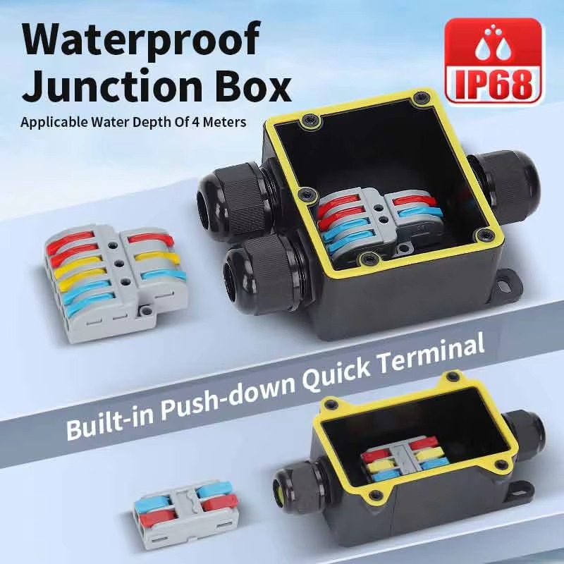 Junction Box Waterproof IP68 2 - đánh giá và giá Outdoor Power Junction Box