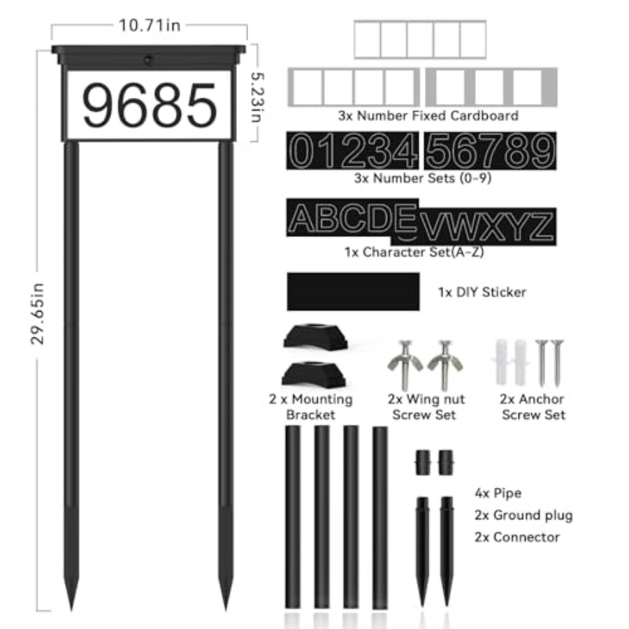Solar House Numbers For Outsid - đánh giá và giá Outdoor Power House