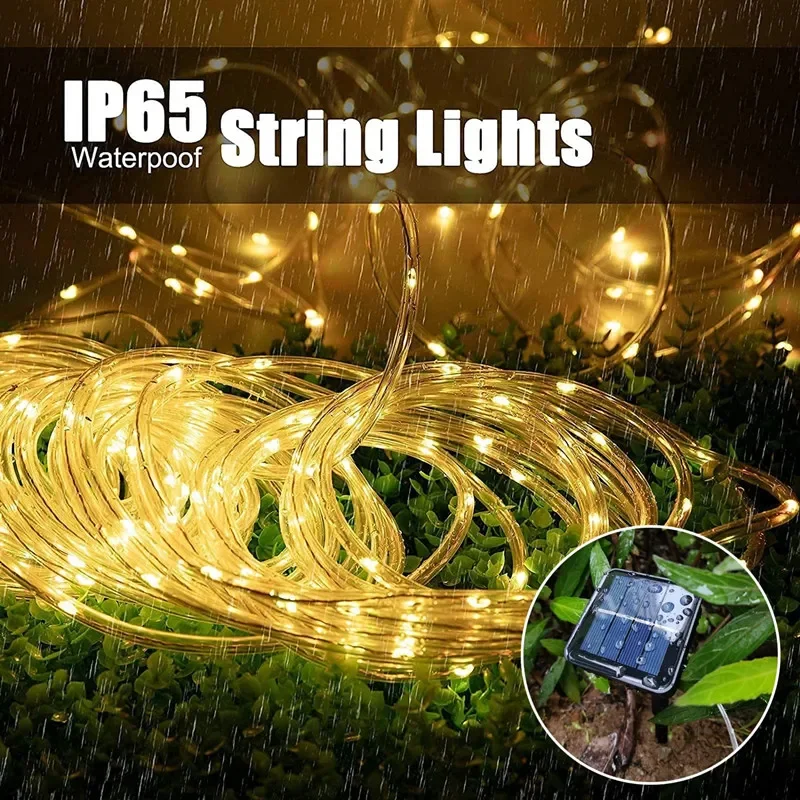 LED Solar Strip Rope Tube Fair - đánh giá và giá Outdoor Power Post