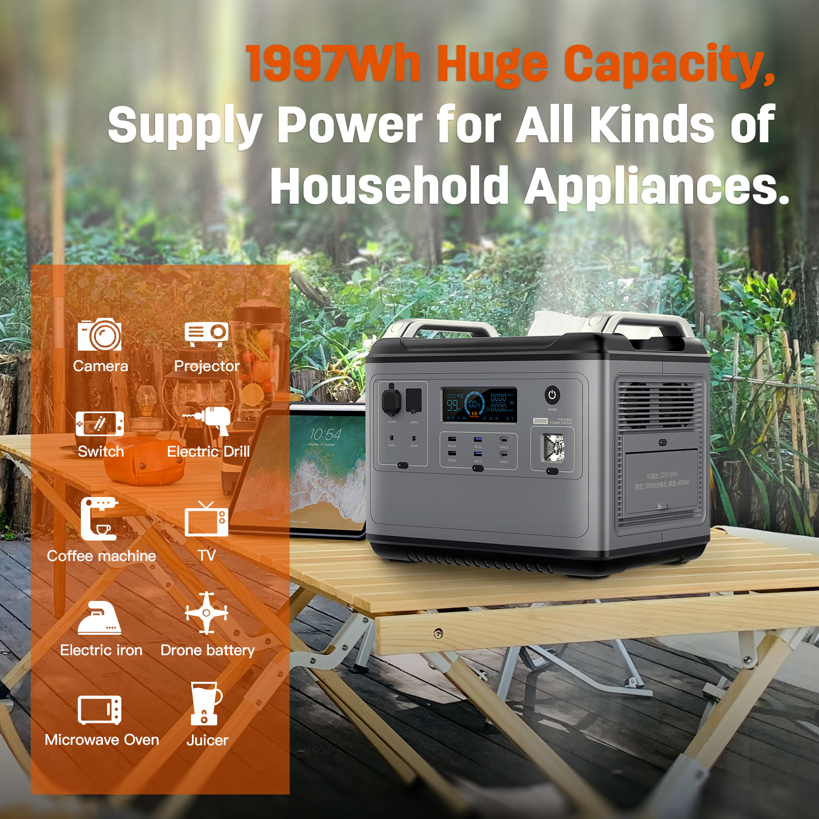 2000W portable power station s - đánh giá và giá Outdoor Power Group