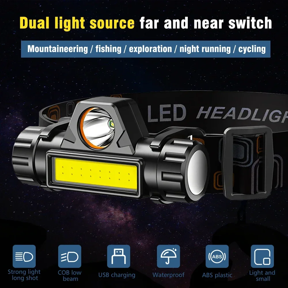Rechargeable COB LED USB Headl - đánh giá và giá Outdoor Power Kit
