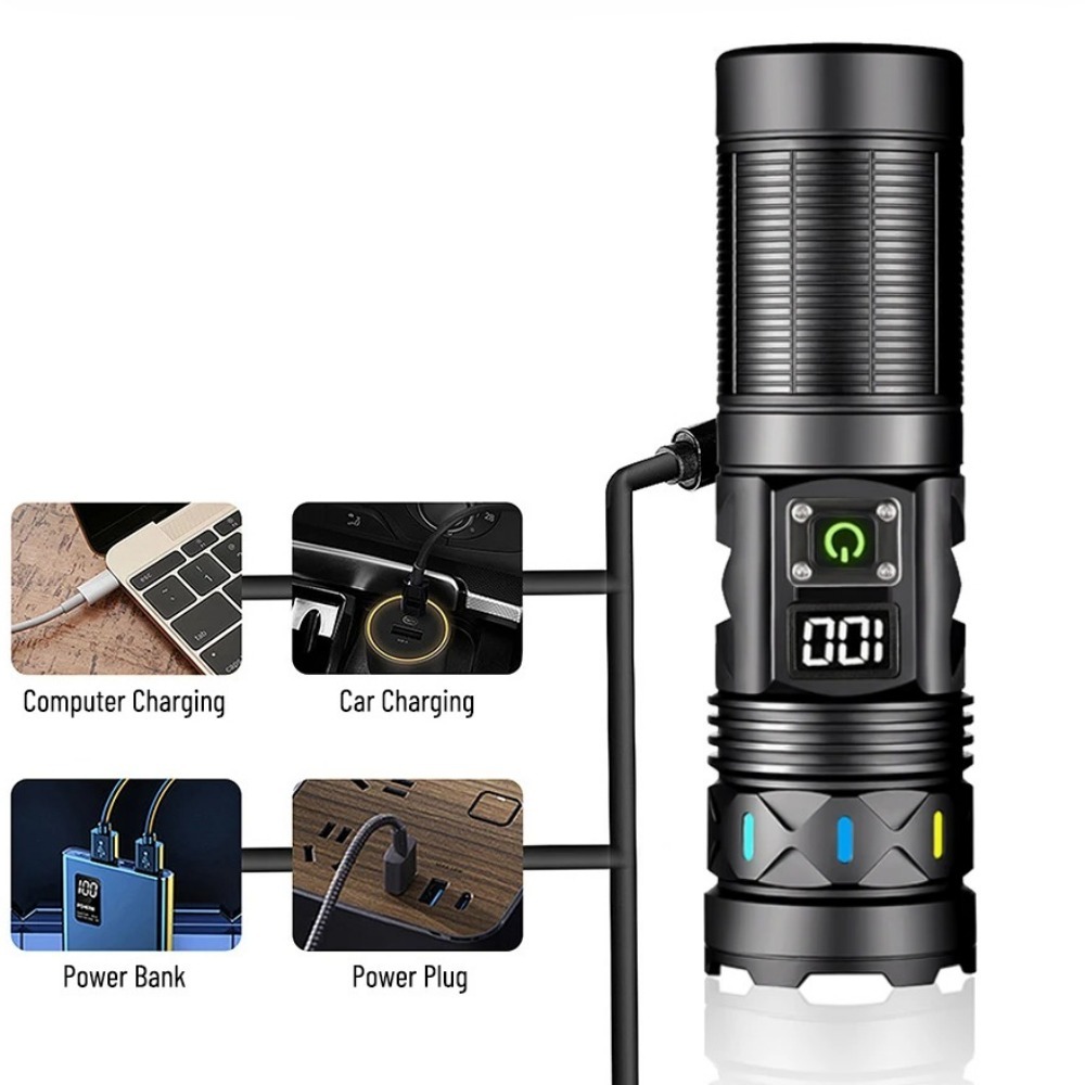High Power LED Flashlight Tele - đánh giá và giá Outdoor Power Usb